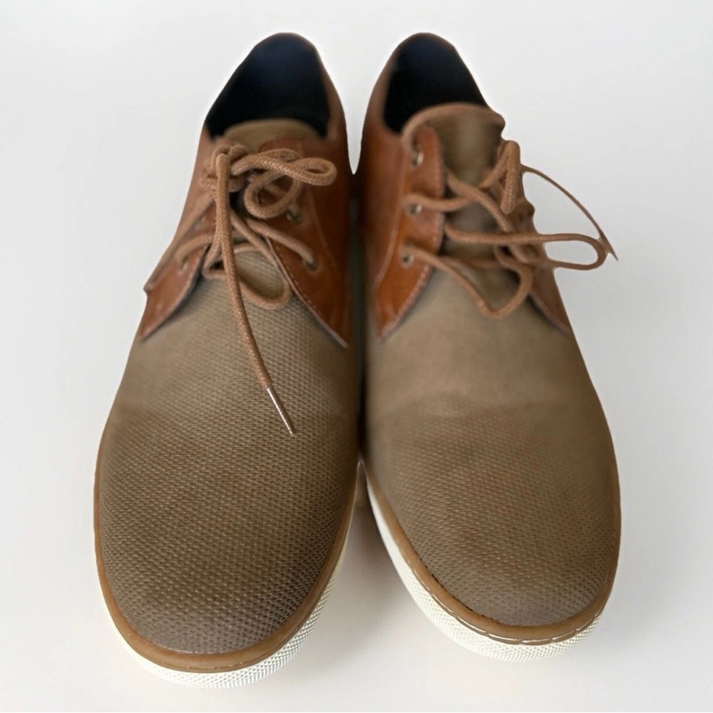 London Underground 73144 Men's Sz 12 M Tan Porter Casual Lace-Up Dress Shoes